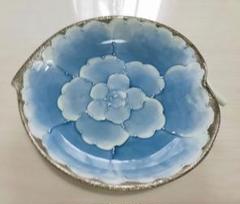 未使用品 有田焼 文山窯 プラチナ牡丹 銀彩 鉢 2枚 カレー皿 深
