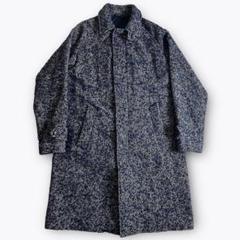 【美品】HERNO ウール ツイード ステンカラーコート 48 ヘルノ