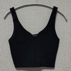 【美品】ZARA クロップドトップス　ブラックのサムネイル