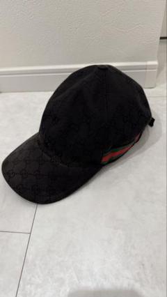 正規品】GUCCI ブラックキャップ GGパターン 色褪せ有り - メルカリ