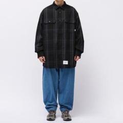 WTAPS チェック柄ネルシャツ オーバーサイズ Rocky Monroe｜オーバーサイズレギュラーカラー長袖ネルシャツ