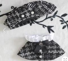 即購入可！ぬい服　ぬいぐるみ服　ポンチョ　黒　2点セット10cm