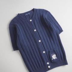ラルフローレン 正規品 サマーニット 半袖 ネイビー 赤ポニー 美