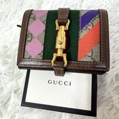 【希少柄】GUCCI グッチ ジャッキー 1961 カードケース ウォレット