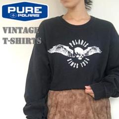 ビンテージ Tシャツ 長袖 PURE POLAPIS スカルトライバル プリント
