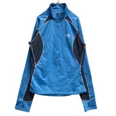 ノースフェイス　レディーススポーツウェア　L　水×灰　裏起毛　春秋【2461