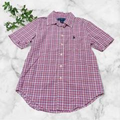 Ralph Lauren チェック柄 半袖シャツ　S（8）140
