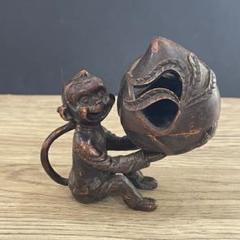与鹿同春 薫香炉 灰皿 墨盒 置物 香道具 装飾品 工芸品 銅器 銅器 香炉 猿献寿桃薫香炉 檀香炉 香道具 装飾品 工芸品 置物