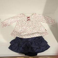 組曲KIDS トップス　デニムスカート　セット