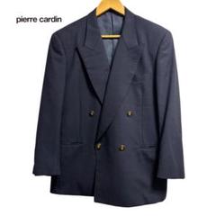 『レア』日本製 ピエールカルダン シングル テーラードジャケット ブレザー 黒 古着 ピエールカルダン Pierre Cardin チェック柄 テーラード