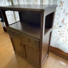 概ね美品　オールドカリモク　天然木 キャビネット 棚 ラック 電話台 ビンテージ カリモクコロニアル 電話台 キャビネット 希少（中古家具