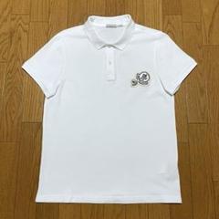 MONCLER ダブルワッペン ポロシャツ 最安値】MONCLER モンクレールダブルワッペン半袖ポロシャツ白XS
