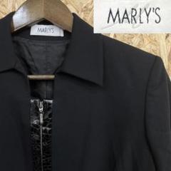 MARLY'S マルリス 本革 切替 フォーマル ジャケット レディース S