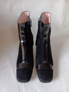 old celine スエードブーツ新品黒 2018aw 未使用級✨CELINE セリーヌ スエード ロングブーツ 黒 約23cm