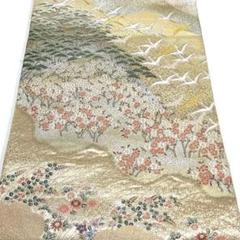袋帯 本金箔 引き箔 美しい織出し 正絹 AO-2723 着物・浴衣