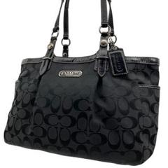 コーチ　シグネチャー　ロゴ　肩掛け　トートバッグ　F15146 COACH 美品】コーチ トートバッグ シグネチャー ベージュ F15146 肩掛