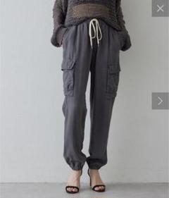 【美品】ウィムガゼット　レーヨンカーゴパンツ　36 ウィムガゼット テンセルカーゴパンツ 36 チャコールグレー