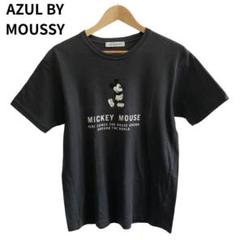【moussy】Disney I You Lots 半袖Tシャツ　BLACK 2025年最新】Disney SERIES CREATED by MOUSSY Tシャツ