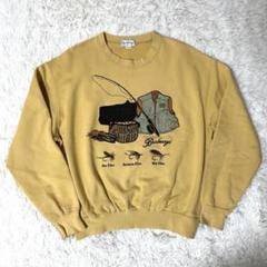 古着 Burberry スウェット トレーナー ヴィンテージ 刺繍 釣り フライ