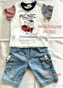 miki house ピクニック Tシャツ &デニムパンツ90cm