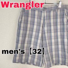 W025【Wrangler】ショートパンツ　ハーフ【メンズ 32】 グレー系
