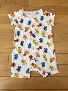 H&M セサミストリート 総柄 ロンパース
