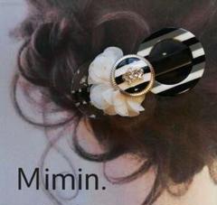 ヘアクリップ ハンドメイド 8cm
