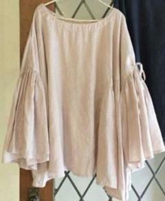 nest Robe リネン天然染めアシンメトリーブラウス