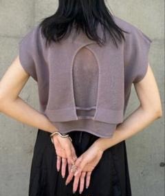 【＆g’aime】バックオープンショートニットのサムネイル