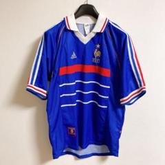 1998(H) フランス代表　ユニフォーム　半袖　デッドストック adidas フランス代表 98 ユニフォーム ホーム半袖 693254 ブルー