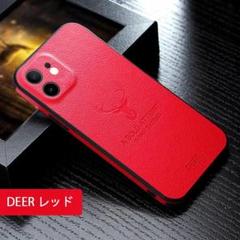 DEER レッド iPhone 12mini用ケース