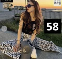 アベイル　低身長　レオパード柄パンツ　Shoko×SUREVE ホワイト　58P shoko アベイル レオパード柄パンツ W58 ホワイト - メルカリ
