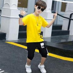 夏着スポーツウェア 子供服 セットアップ 男の子 2点セット半袖Tシャツ+パンツ