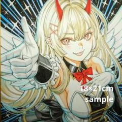 手描きイラスト 173】オリジナル原画 中サイズ色紙「アイドル