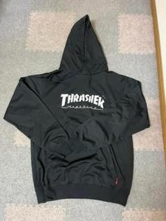 【AA HARDWEAR】 THRASHER フード付きウェア 黒 THRASHER×AA HARDWEAR(スラッシャー×ダブルエーハードウェア