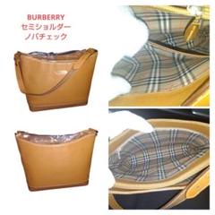 BURBERRY バーバリー セミショルダーバッグ ノバチェック 型押しレザー
