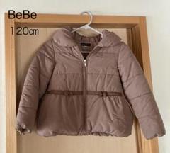 BeBe フード付き中綿コート 120cm ブラウン