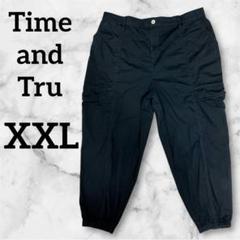 ✨️海外古着✨タイムトゥルー【XXL】カーゴパンツ クロップド丈 ブラック