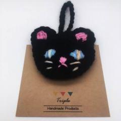 黒猫と肉球のアクリルたわし 猫の肉球のアクリルたわし | *つくりつづける日々のくらし*
