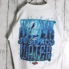 00s フルーツオブザルーム カエル柄 前後プリント アニマルＴシャツ