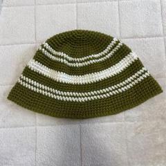 ハンドメイド ニット帽 バケットハット