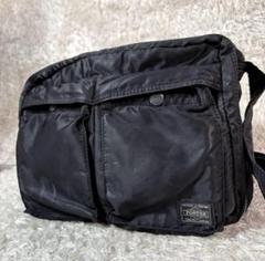 PORTER　タンカー ショルダーバッグ 2層式　ナイロン　黒　カメラバッグ