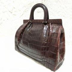 【美品】【A4サイズ】クロコダイル・大容量・ボストンバッグ・トートバッグ