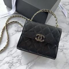 シャネル 25B トップハンドル チェーンクラッチ スター 限定ロゴお見逃しなく♡【 CHANEL 】チェーン クラッチ 25C