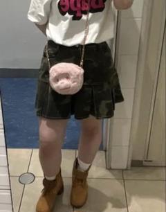 迷彩柄 プリーツスカート