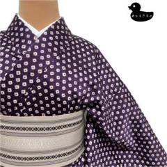 名古屋帯 鹿の子絞りの亀甲柄 碧色の染色 縮緬 O-3789
