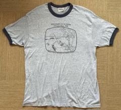 ★80s USA製 Hanes 霜降りブルーリンガーTシャツ フィッシング XLのサムネイル