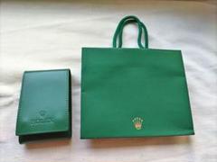 ROLEXノベルティ 緑色レザーケース 袋付き
