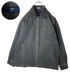 グッドデザイン90s古着ライトブラックデニムジャケットゆったりサイズ