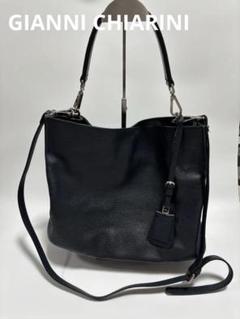 【美品】ジャンニキャリーニ イタリア製 3way ショルダーバック 本革